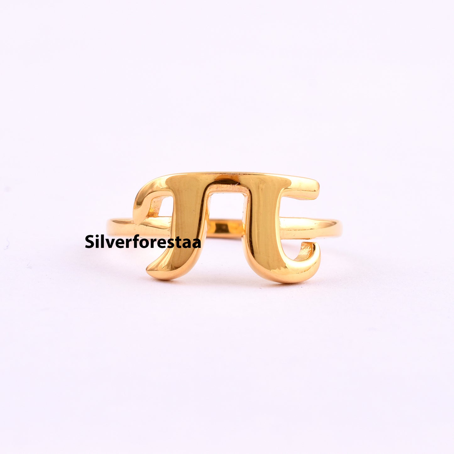 Unique Pie Shape Ring in 925 Sterling Silver – Modern Geometric Design