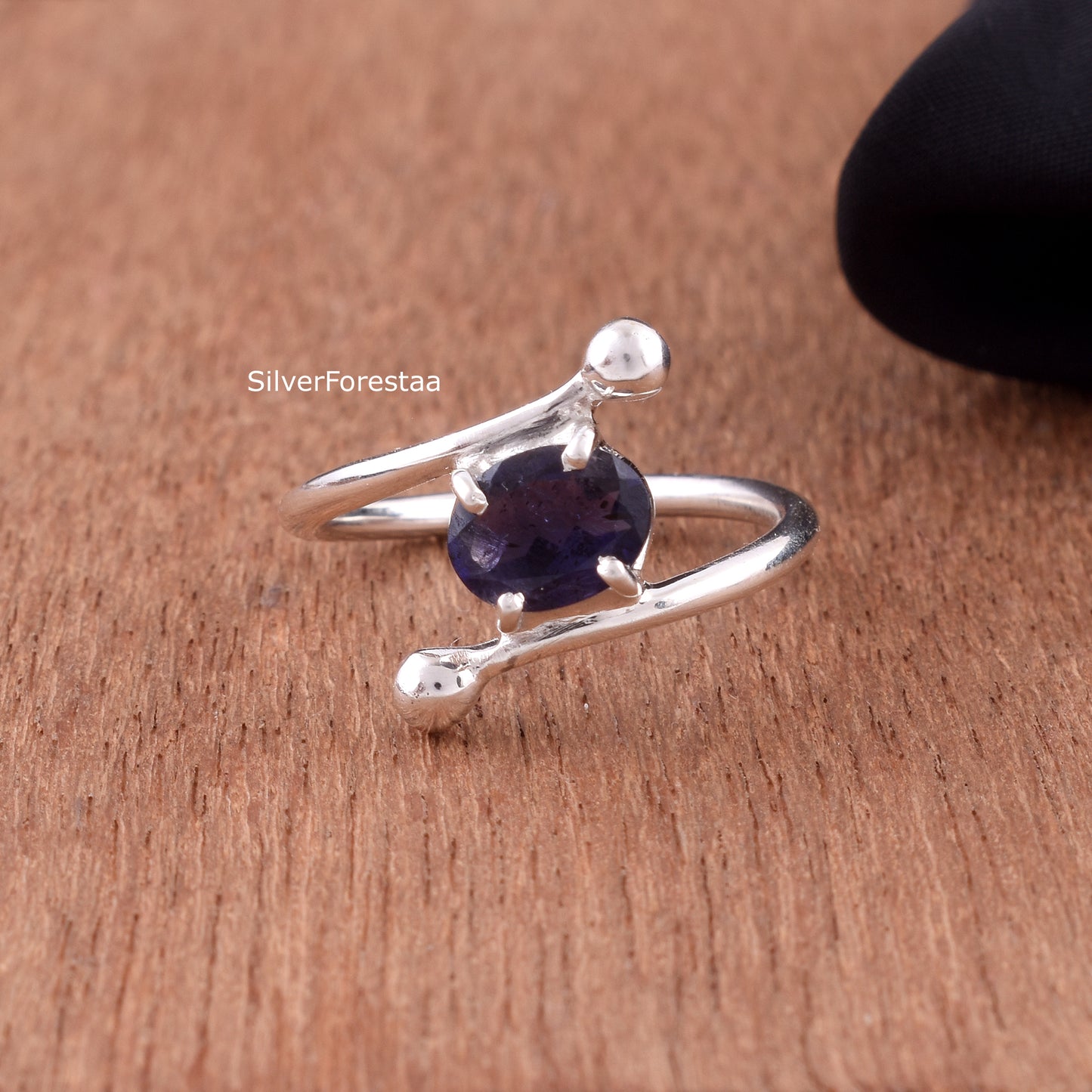 Natural Blue Sapphire Ring 925 Sterling Silver Jewelry