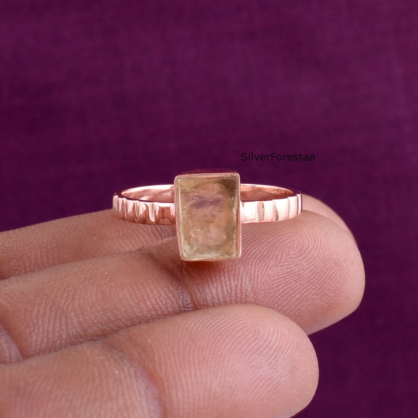 Handcrafted Libyan Tektite Ring | 925 Silver | Spiritual Stone
