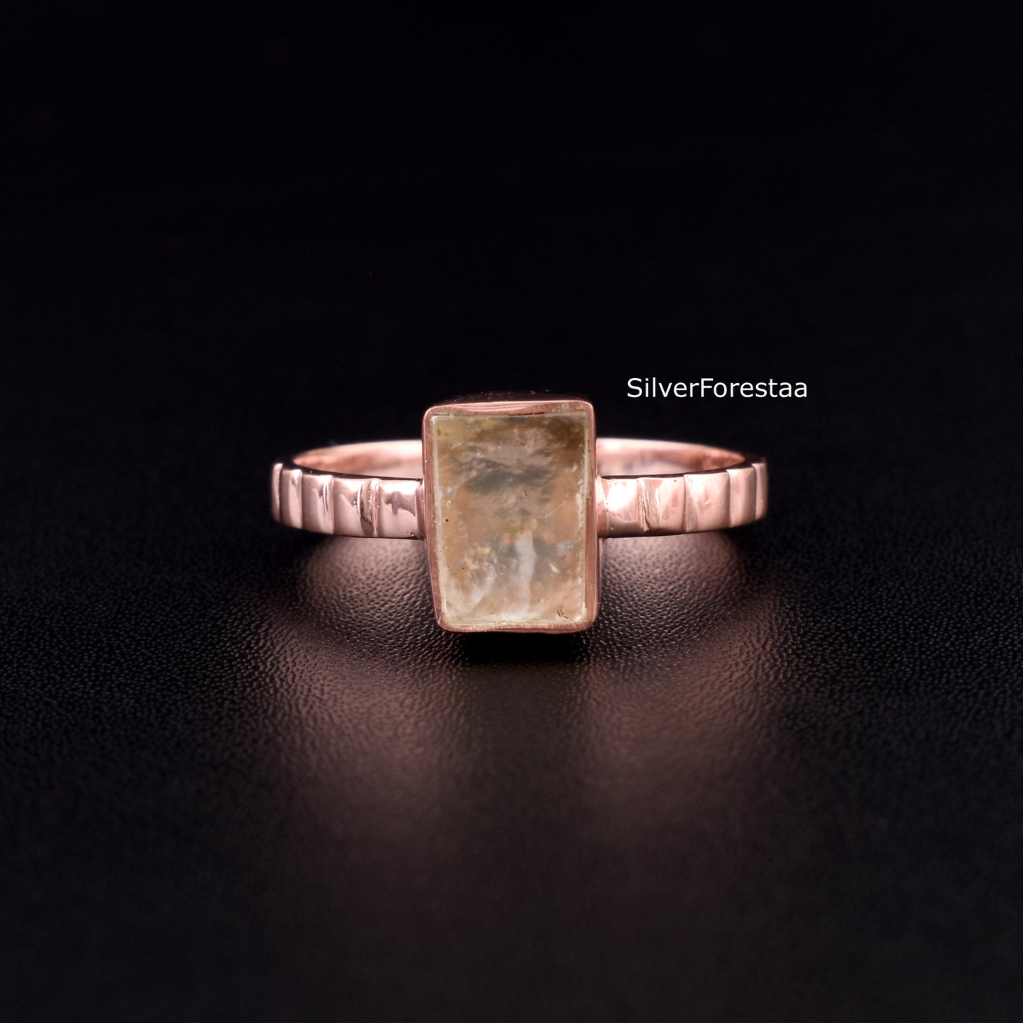 Handcrafted Libyan Tektite Ring | 925 Silver | Spiritual Stone