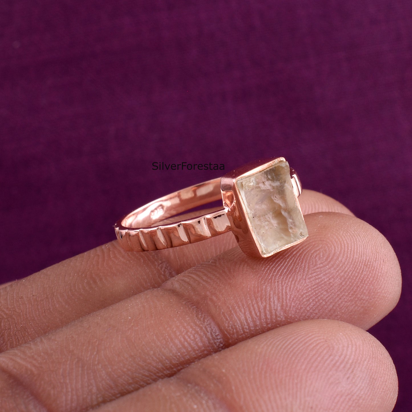 Handcrafted Libyan Tektite Ring | 925 Silver | Spiritual Stone