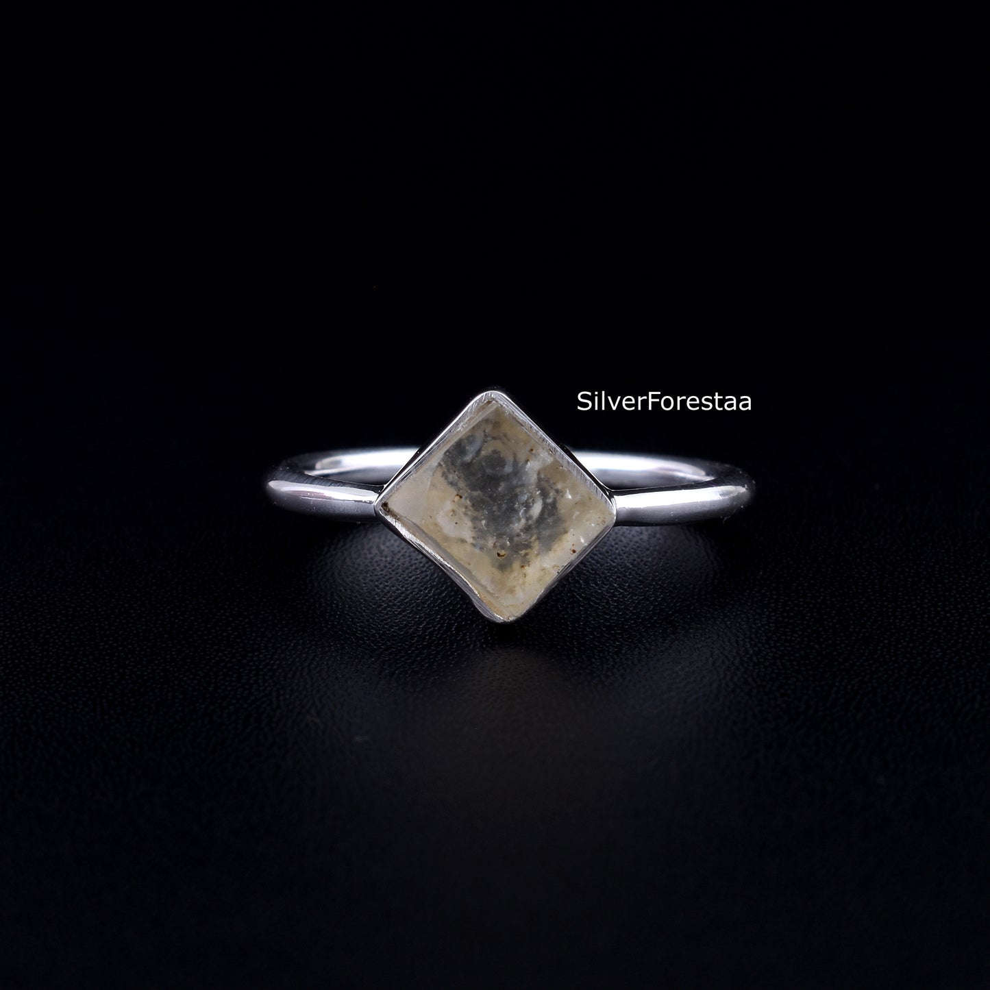 925 Sterling Silver Libyan Tektite Ring – Rare Cosmic Gem