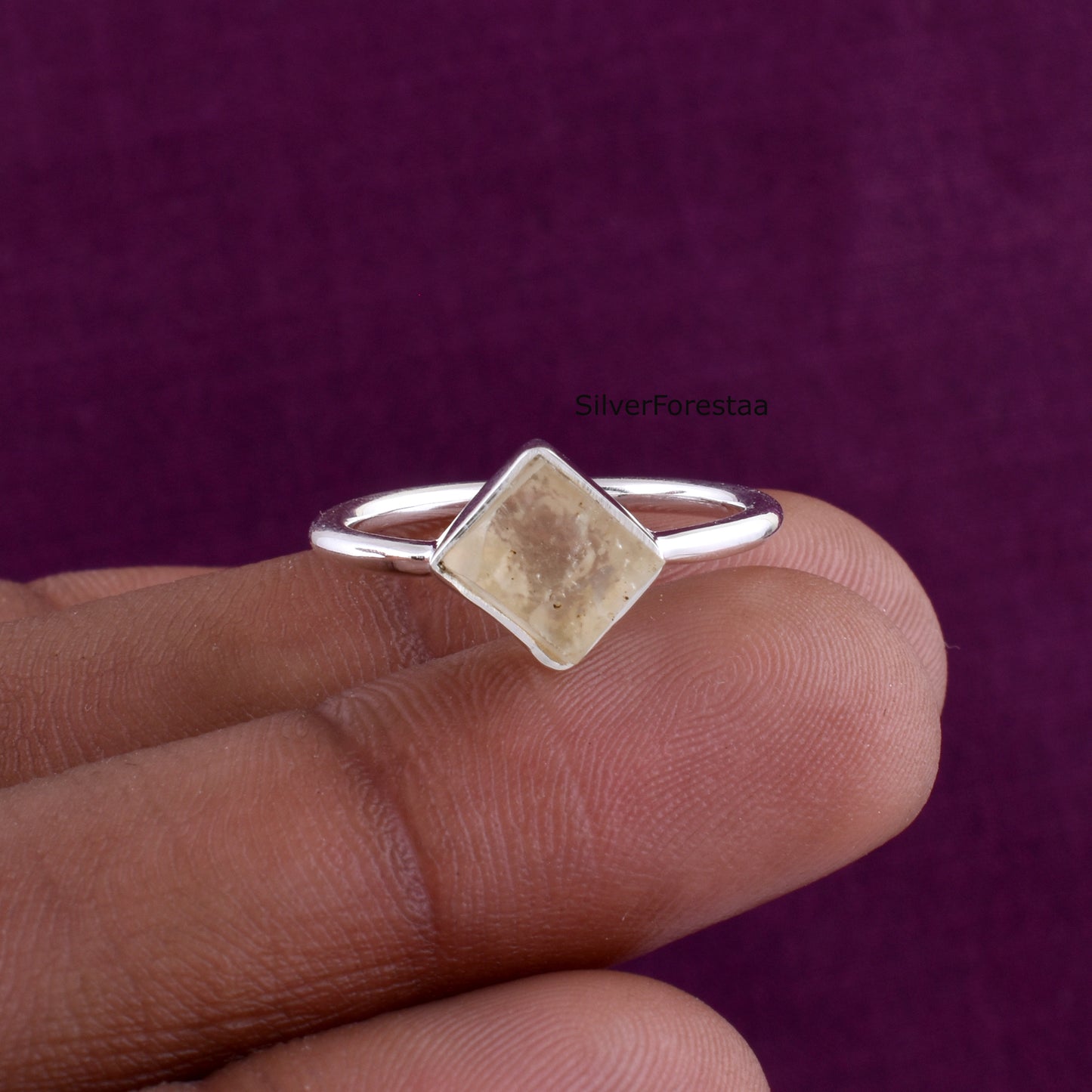 925 Sterling Silver Libyan Tektite Ring – Rare Cosmic Gem