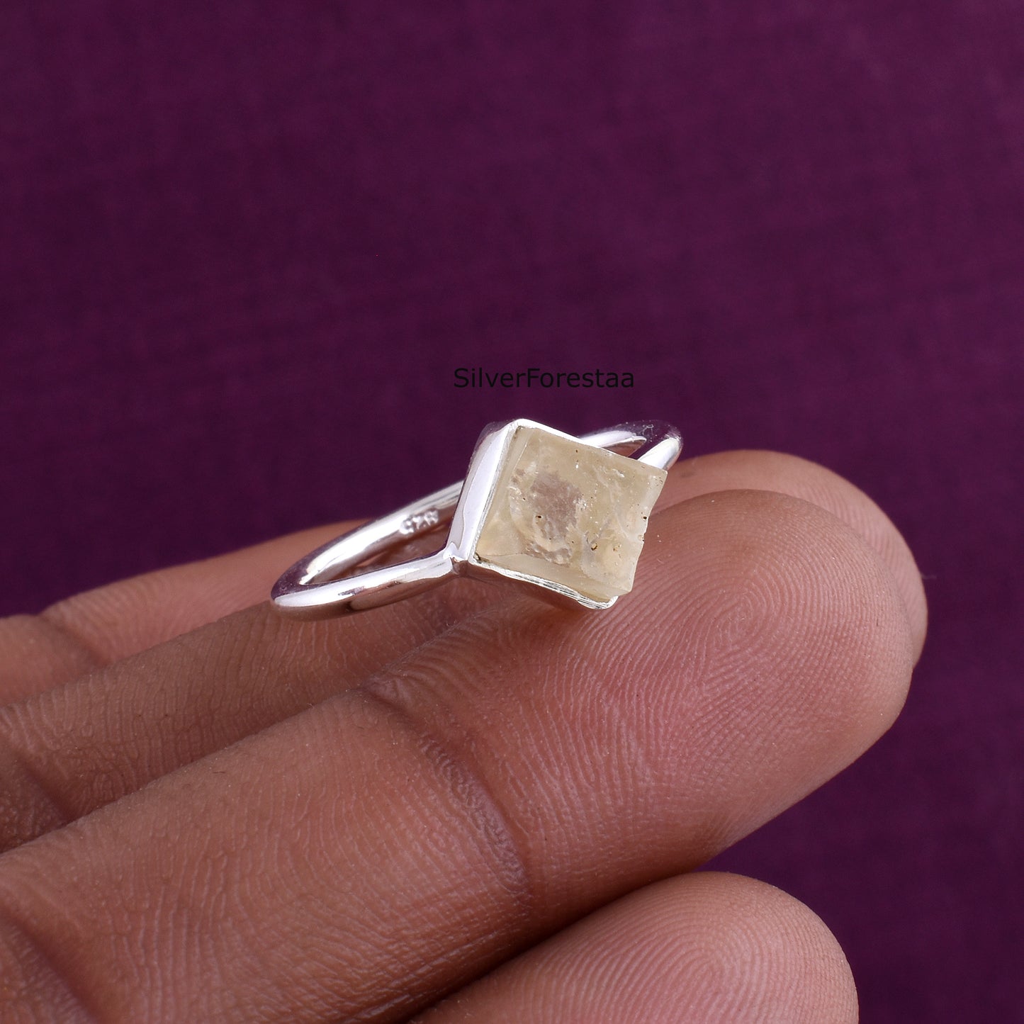 925 Sterling Silver Libyan Tektite Ring – Rare Cosmic Gem