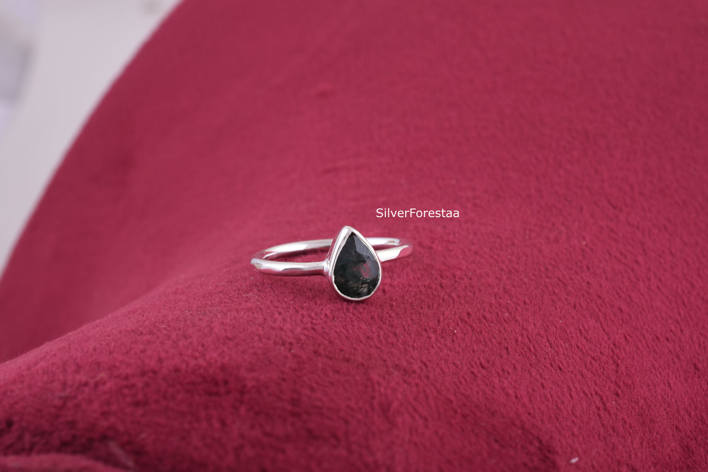 Handcrafted Moss Agate Ring for Women – Sterling Silver Setting