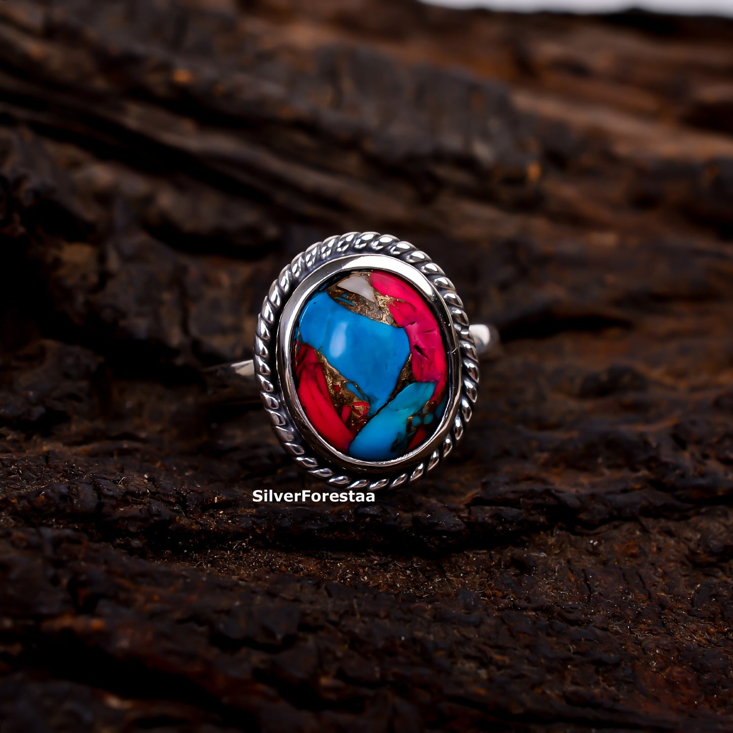 Vintage Vibes – Cotton Candy Turquoise Ring Handmade in Silver