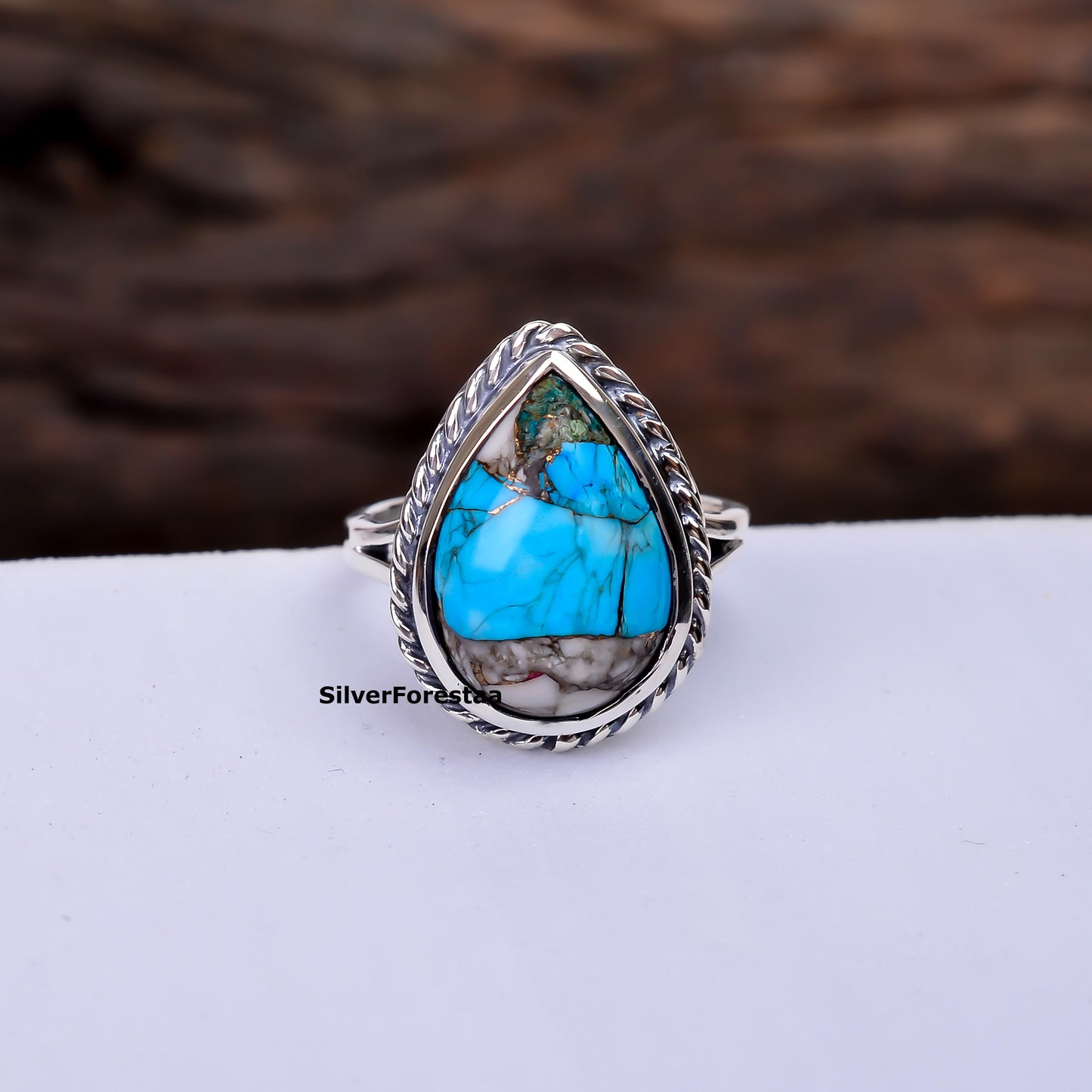 Soft Hues, Bold Style – Cotton Candy Turquoise 925 Silver Ring
