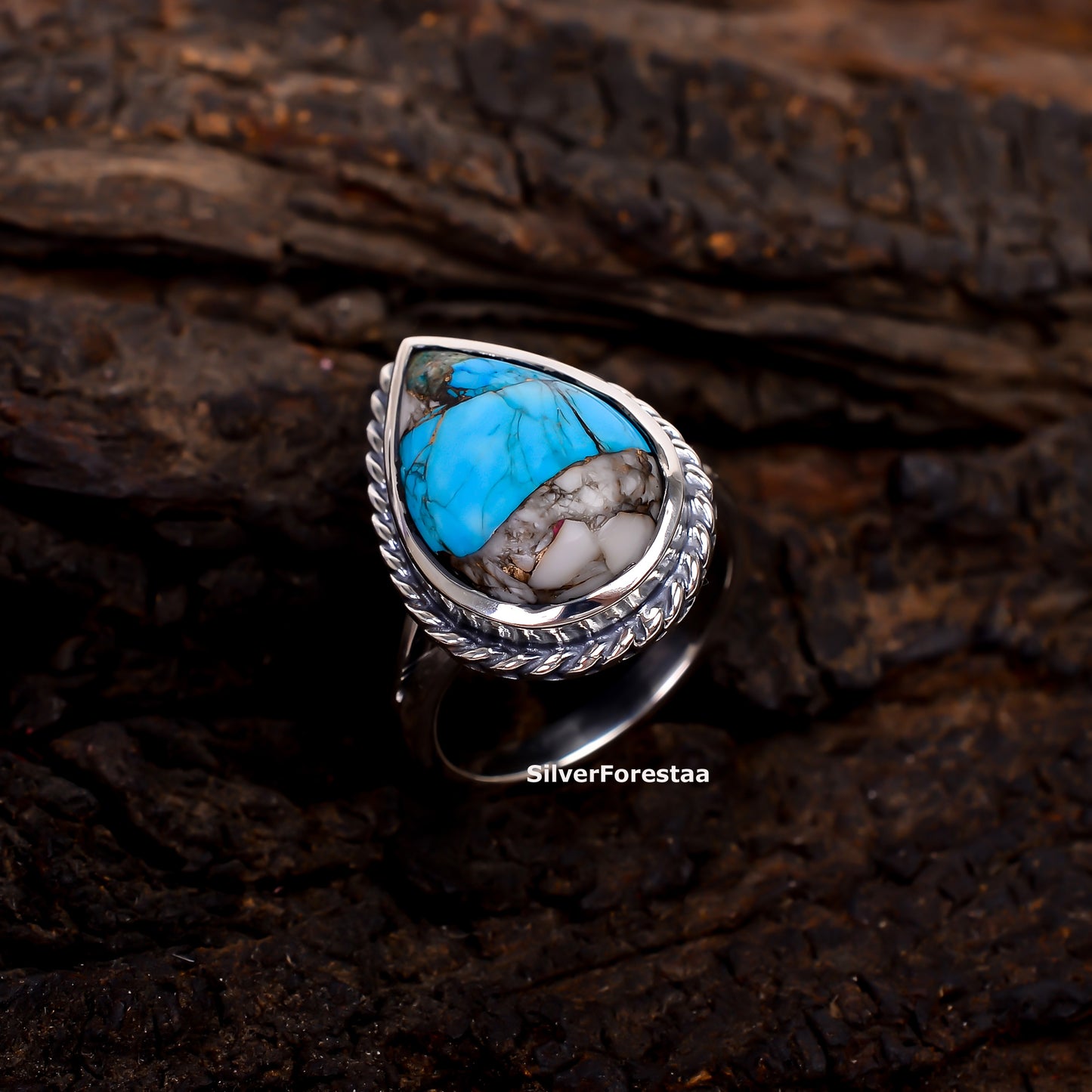 Soft Hues, Bold Style – Cotton Candy Turquoise 925 Silver Ring