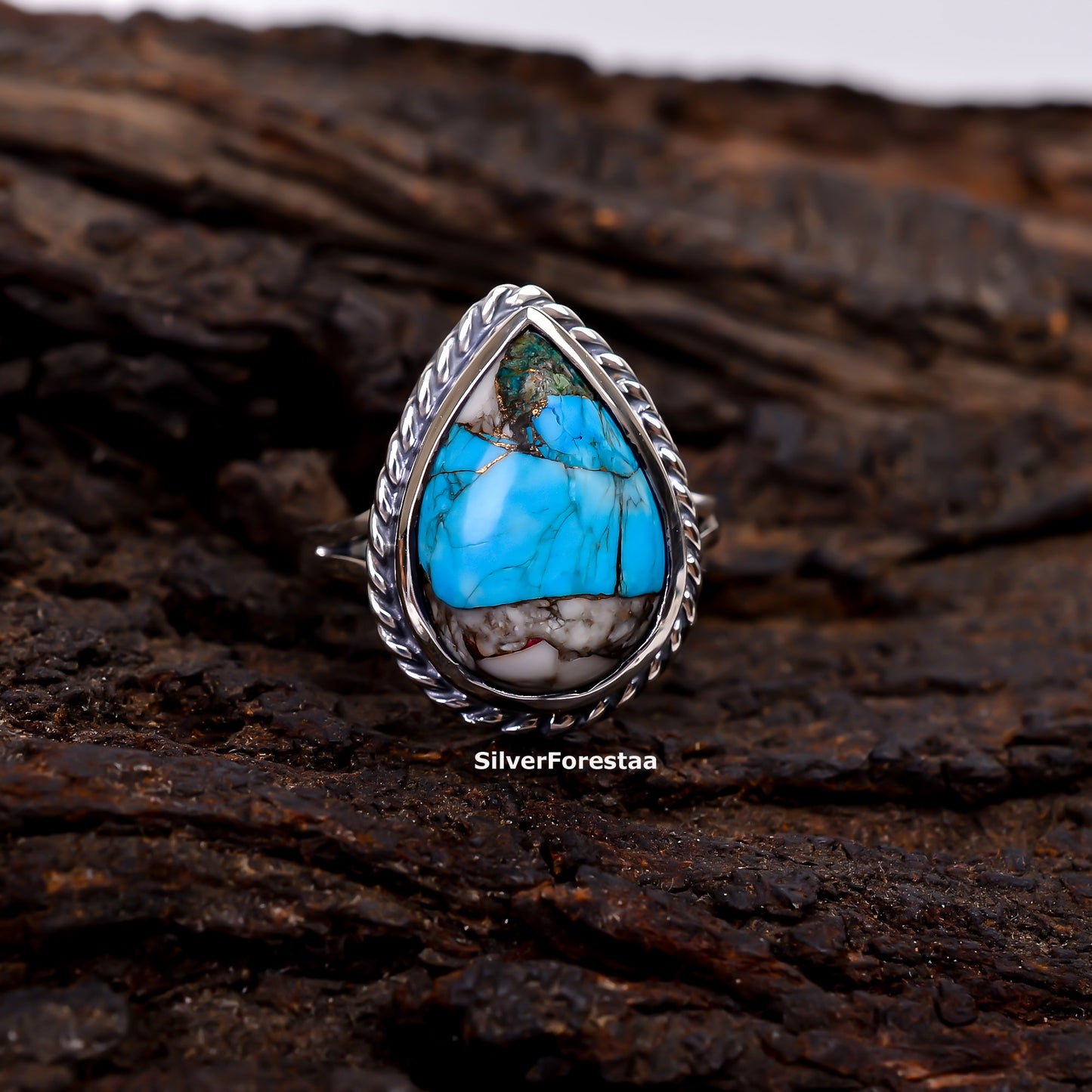 Soft Hues, Bold Style – Cotton Candy Turquoise 925 Silver Ring