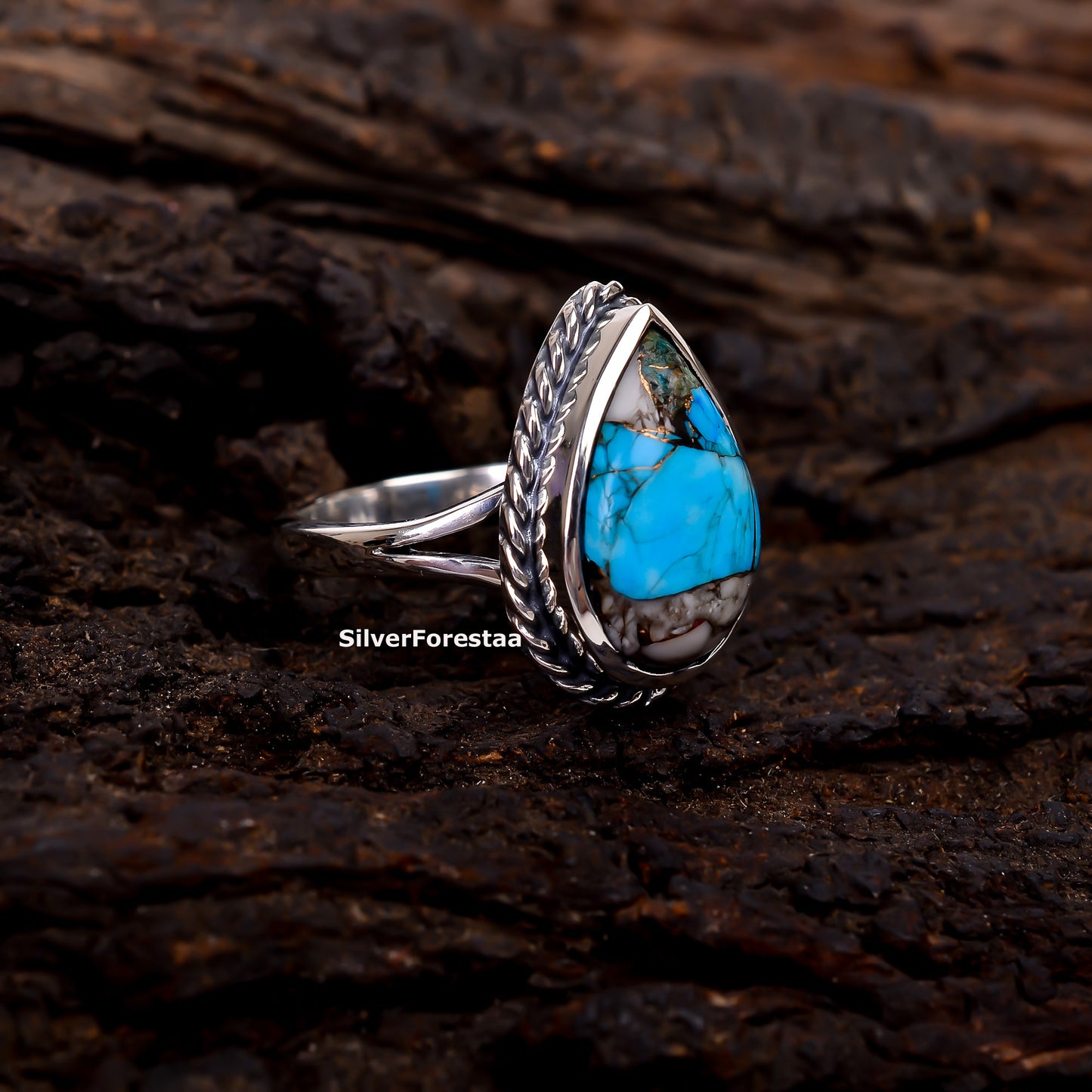 Soft Hues, Bold Style – Cotton Candy Turquoise 925 Silver Ring