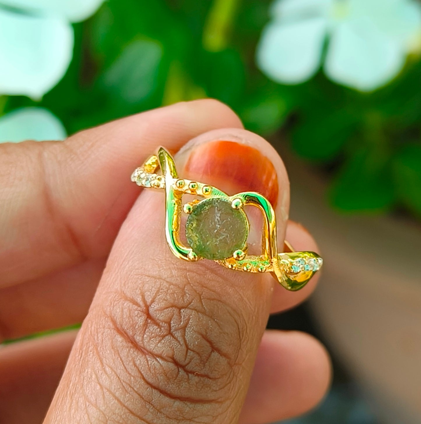 Rough Moldavite Ring | Silver Jewelry for Her