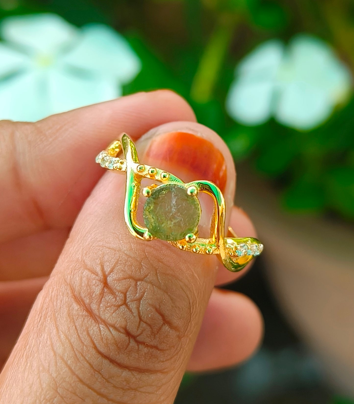 Rough Moldavite Ring | Silver Jewelry for Her