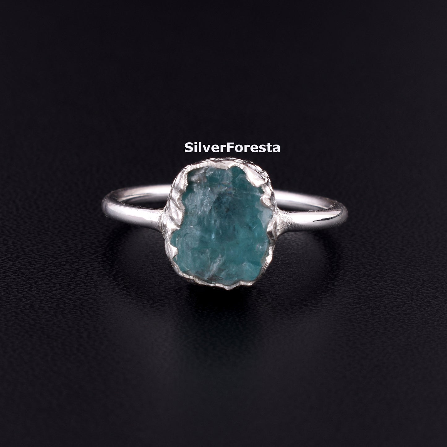 Blue Apatite Ring – 925 Sterling Silver Jewelry