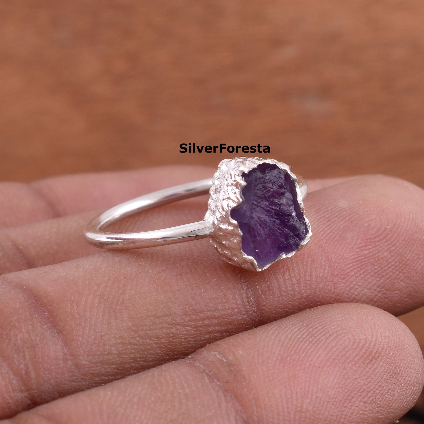 925 Sterling Silver Amethyst Ring – February Birthstone Gift