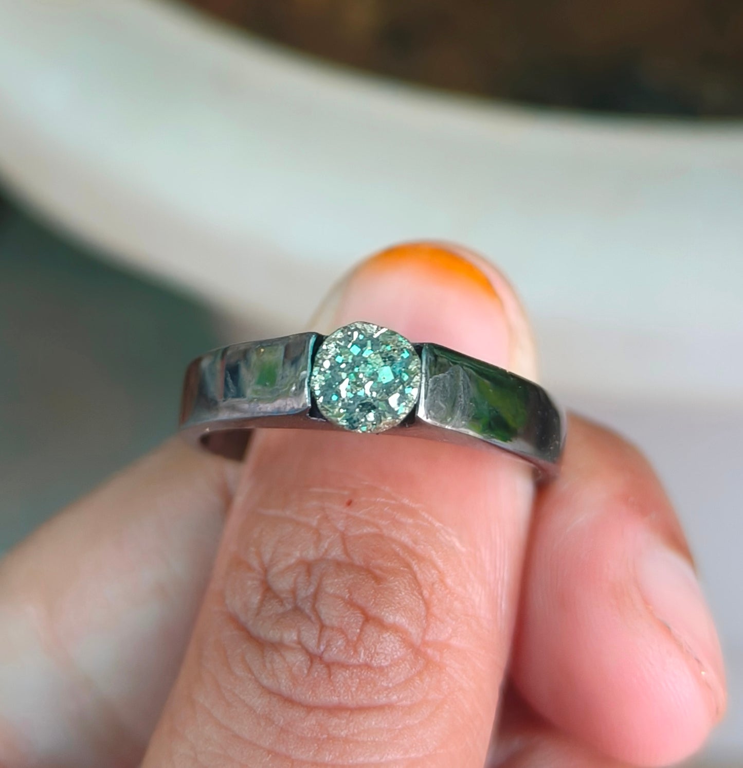 Rough Pyrite Men’s Silver Ring I SilverForestaa - SILVERFORESTAA