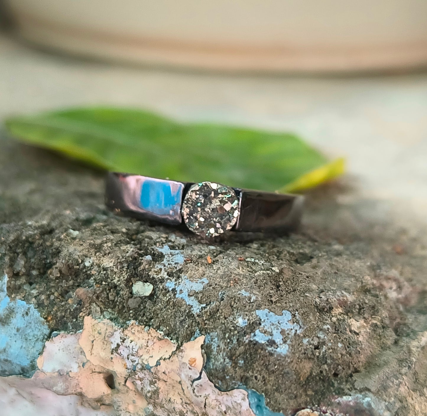 Rough Pyrite Men’s Silver Ring I SilverForestaa - SILVERFORESTAA