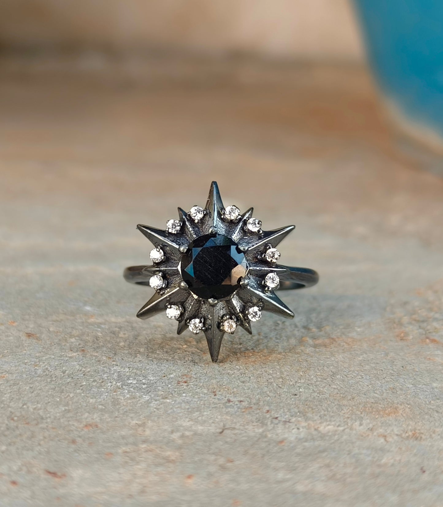 Handmade Black Onyx Ring – Sterling Silver Dainty Jewelry