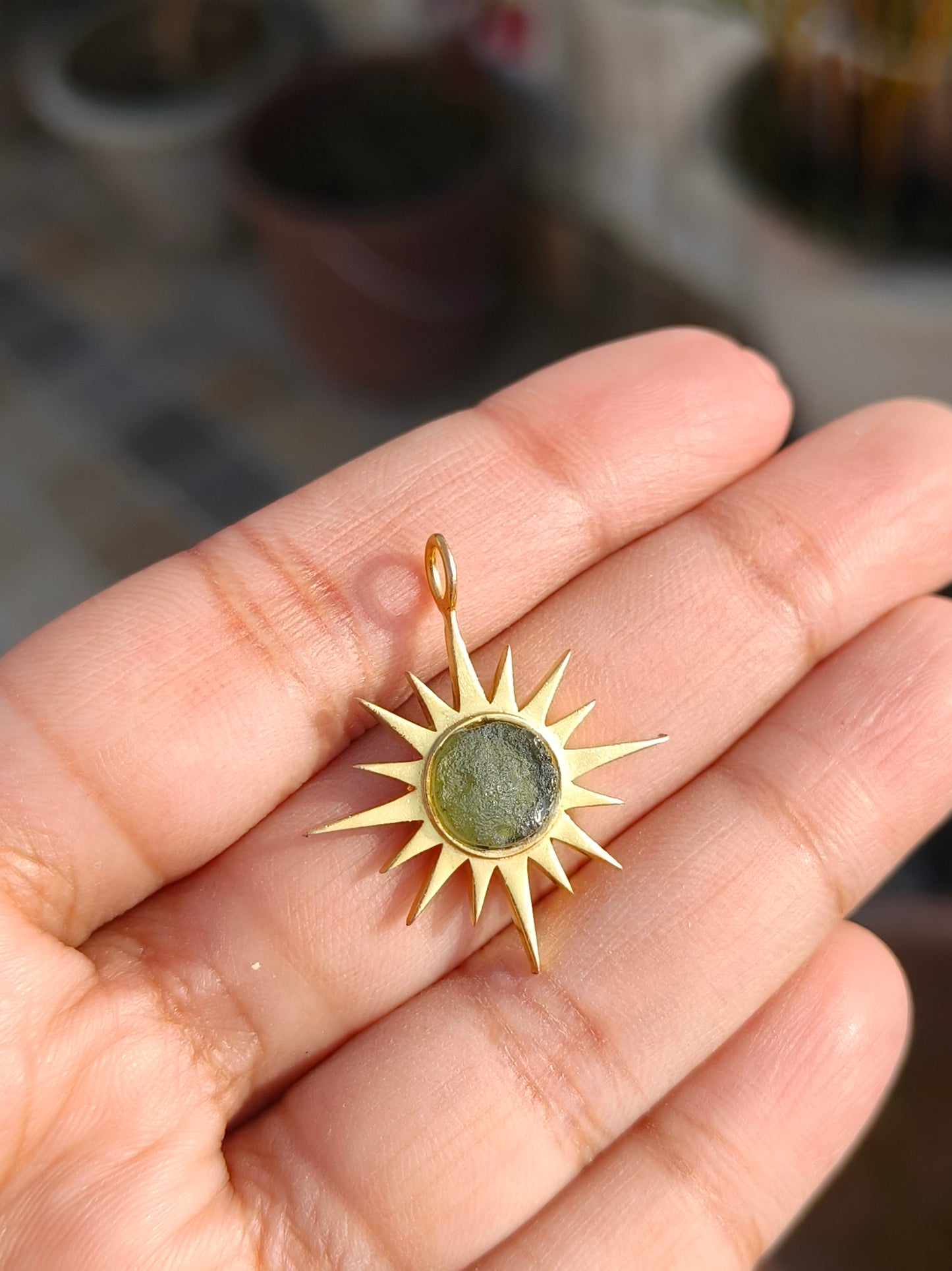 Authentic Raw Moldavite Pendant – 925 Silver Necklace