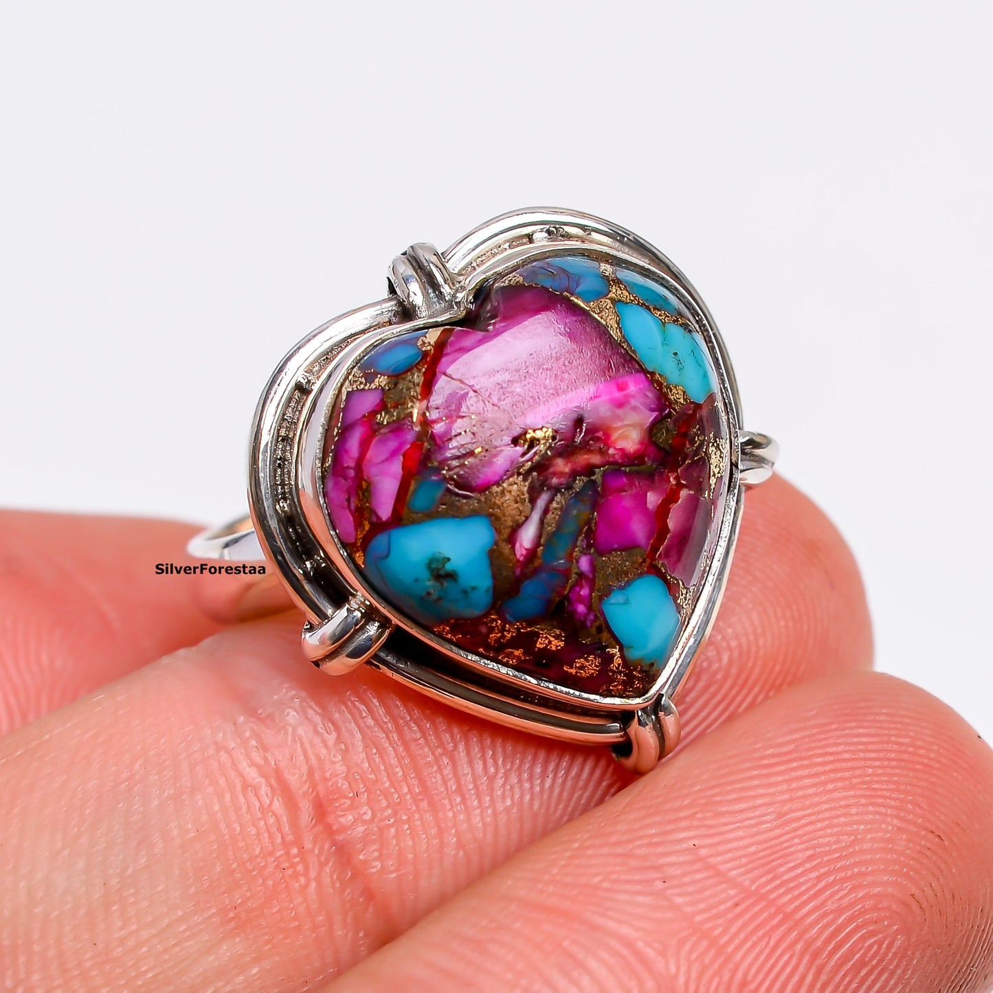 Elegant Turquoise Silver Ring – Timeless Beauty - SILVERFORESTAA