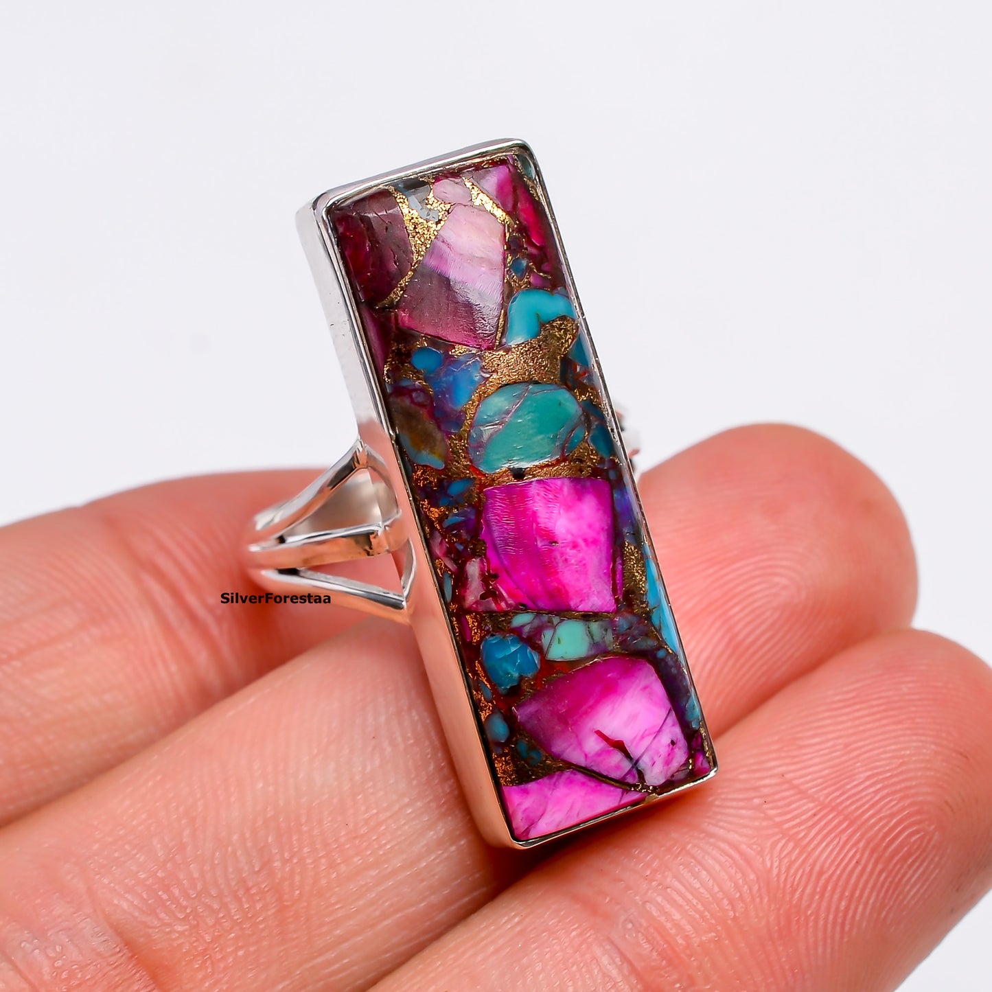 Oyster Turquoise Ring by Silverforestaa – Artisan Craftsmanship - SILVERFORESTAA