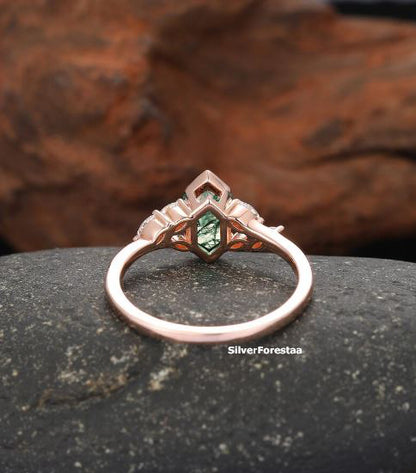 Moss Agate Magic – 925 Sterling Silver Artisan Ring