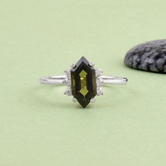 Silverforestaa: Stunning Moldavite Silver Rings