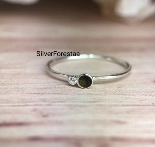 Rare Moldavite Silver Ring – Perfect for Crystal Lovers