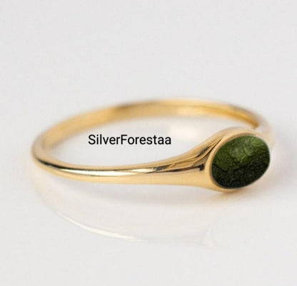 Moldavite Silver Ring – Rare Gemstone in Sterling Silver