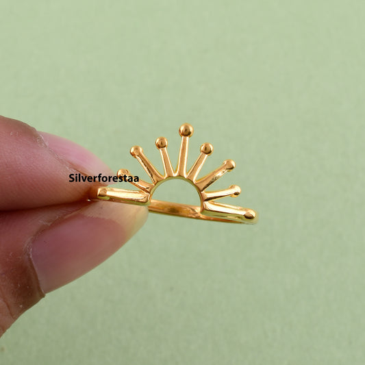 Sunburst Ring in 925 Sterling Silver – Radiate Light & Style