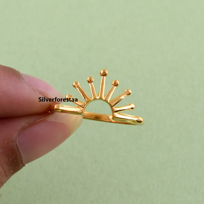 Sunburst Ring in 925 Sterling Silver – Radiate Light & Style