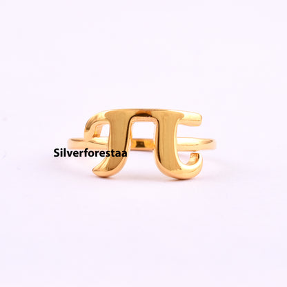 Unique Pie Shape Ring in 925 Sterling Silver – Modern Geometric Design
