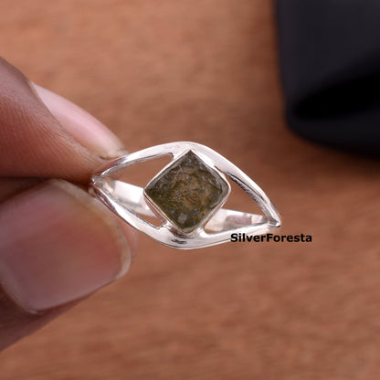 Authentic Moldavite Ring | 925 Silver Healing Ring