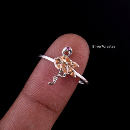 FLAMINGO RING - 925 Solid Sterling Silver Ring