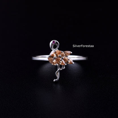FLAMINGO RING - 925 Solid Sterling Silver Ring