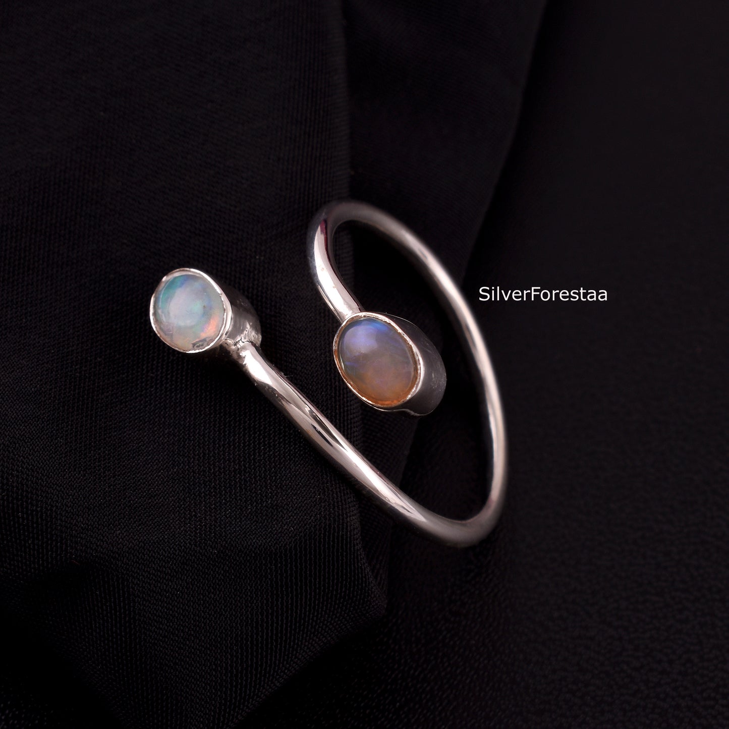 Ethiopian Opal Ring in 925 Sterling Silver