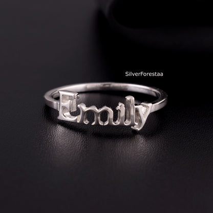 Custom Name Ring – Sterling Silver Personalized Jewelry
