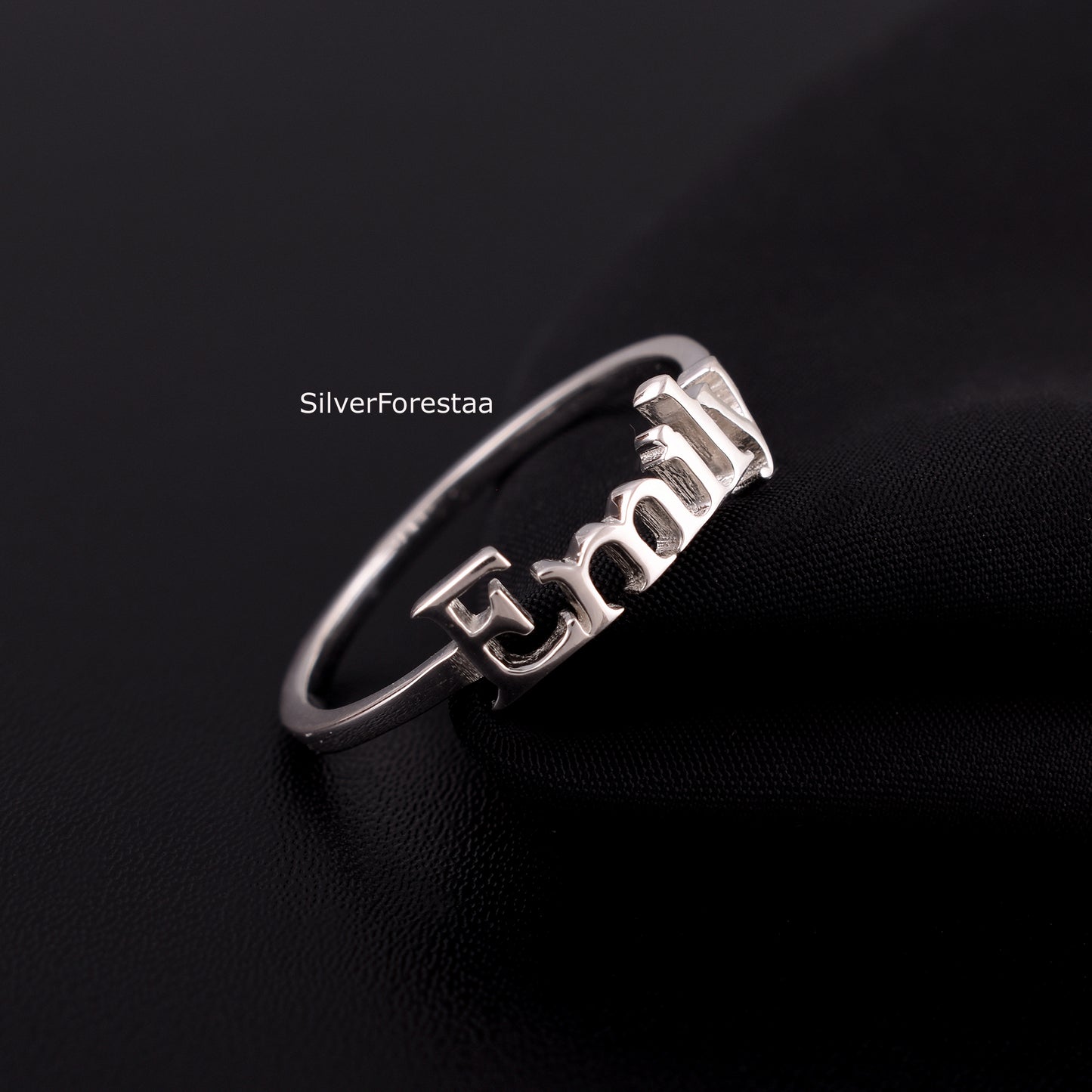 Custom Name Ring – Sterling Silver Personalized Jewelry