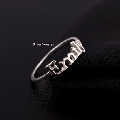 Custom Name Ring – Sterling Silver Personalized Jewelry