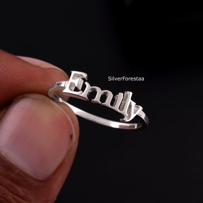 Custom Name Ring – Sterling Silver Personalized Jewelry
