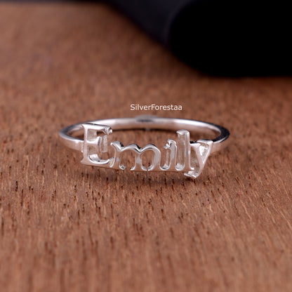 Custom Name Ring – Sterling Silver Personalized Jewelry