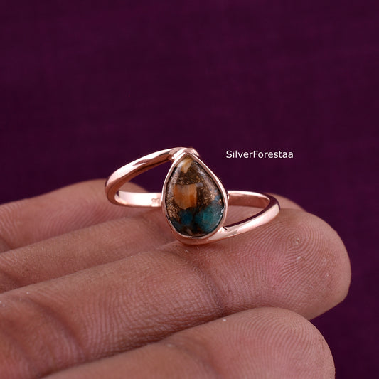 Elegant Handmade Oyster Turquoise Ring for Her