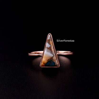 Handmade Spiny Oyster Turquoise Gemstone Ring