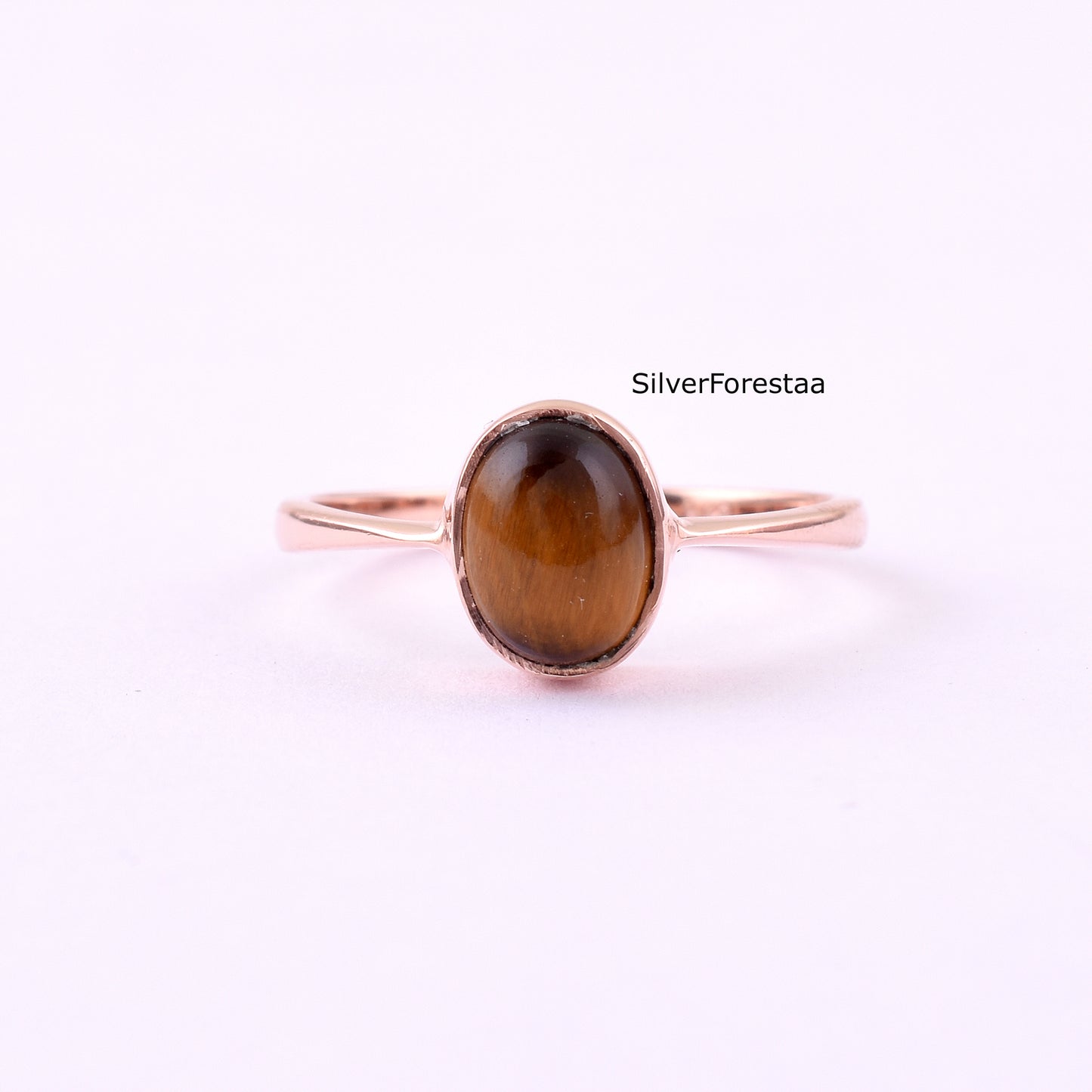 Tigers Eye 925 Sterling Silver Ring - Birthday Jewelry