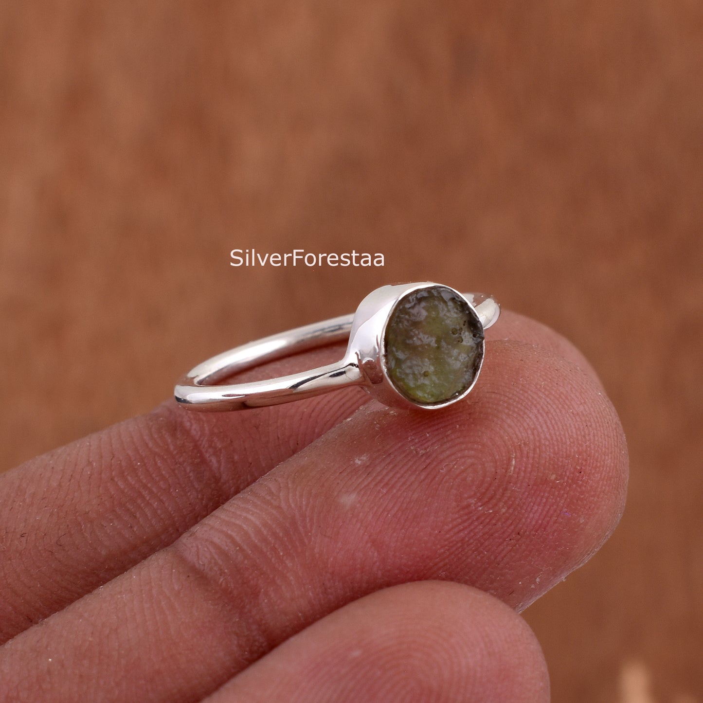 Healing Moldavite Ring Transformation Jewelry