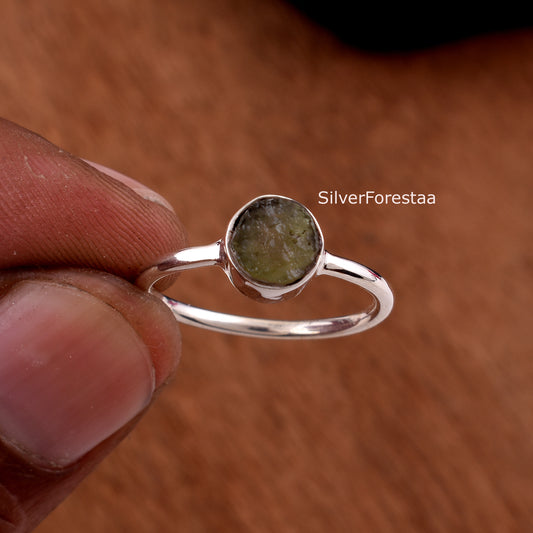 Healing Moldavite Ring Transformation Jewelry
