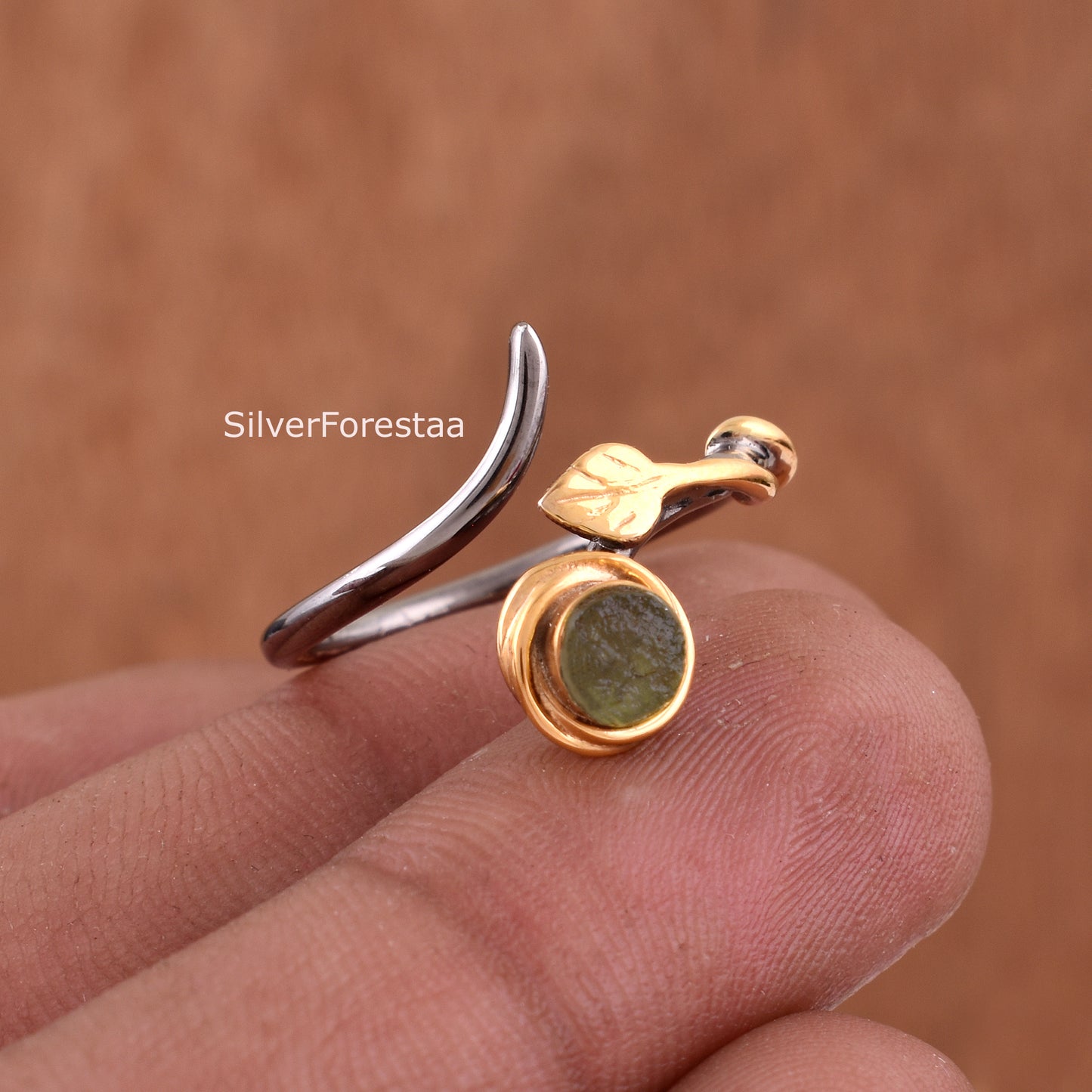 Moldavite Healing Crystal Ring - Healing Crystal Jewelry