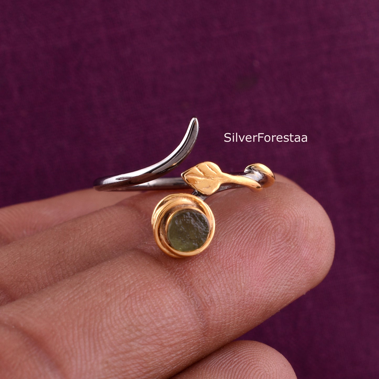 Moldavite Healing Crystal Ring - Healing Crystal Jewelry