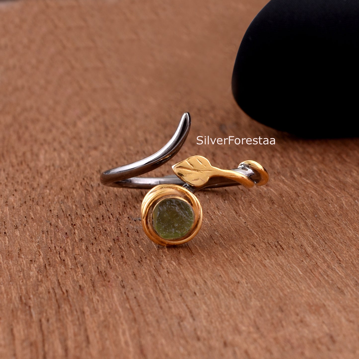 Moldavite Healing Crystal Ring - Healing Crystal Jewelry