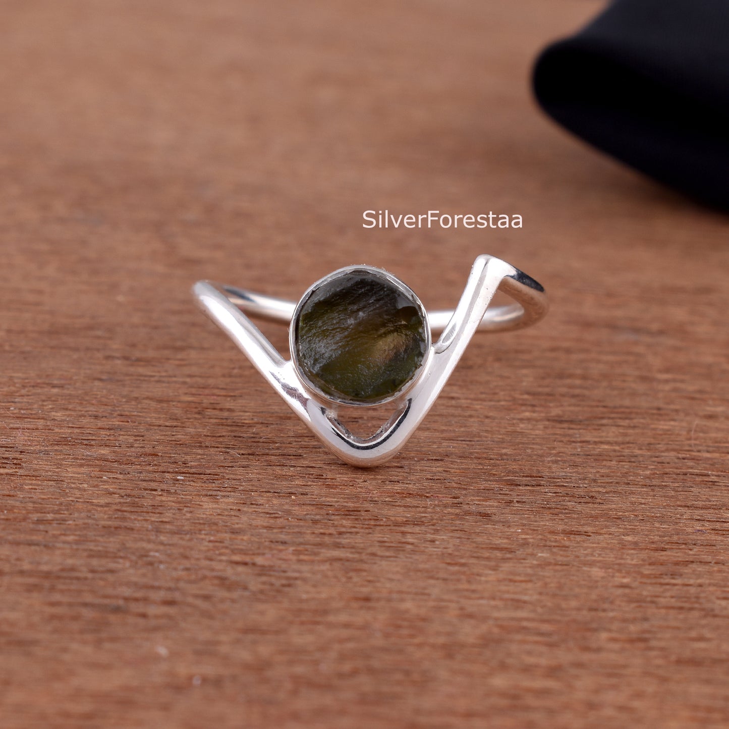 Healing Moldavite Ring | Engagement Ring