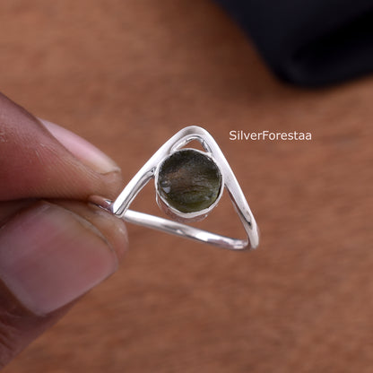 Healing Moldavite Ring | Engagement Ring